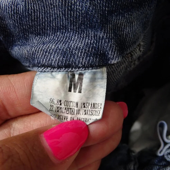 2 pc Floral Top and Ripped Jeans Outfit Set Girls Size M Adjustable Waist - Picture 5 of 7